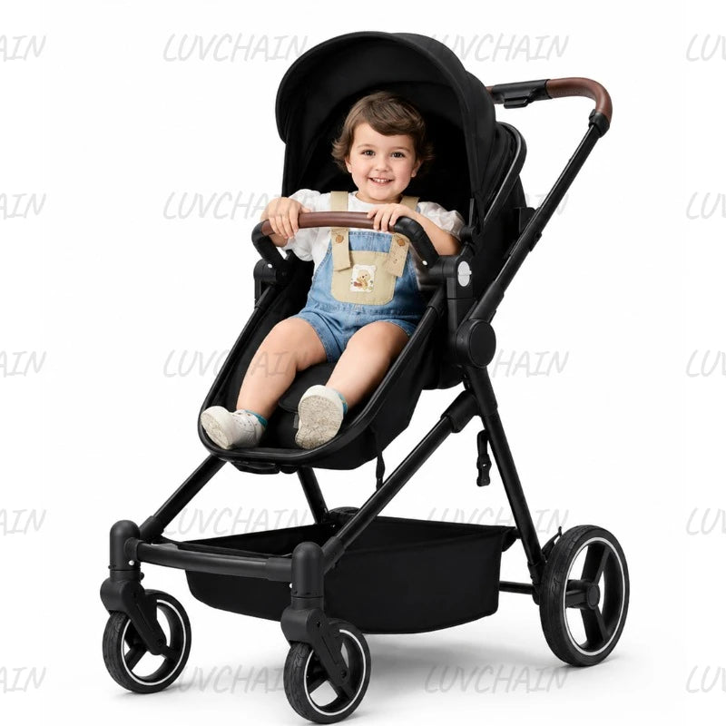 Portable pet stroller, dual-mode stroller that can carry both pets and babies at the same time, multifunctional and foldable,  pet carrier