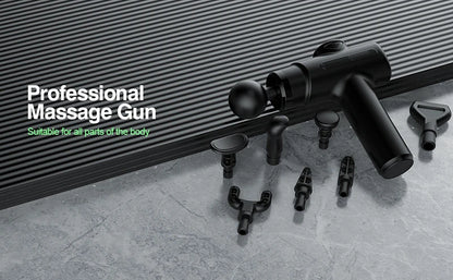Electric Deep Tissue Massage Gun with 8 Interchangeable Heads for Arms Back Legs & Full Body, Portable Device for Sport