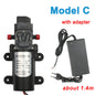 DC 12V 60W Micro Electric Diaphragm Water Pump 5L/min High Pressure Car Washing Spray Water Pump 0.8Mpa 5L/min