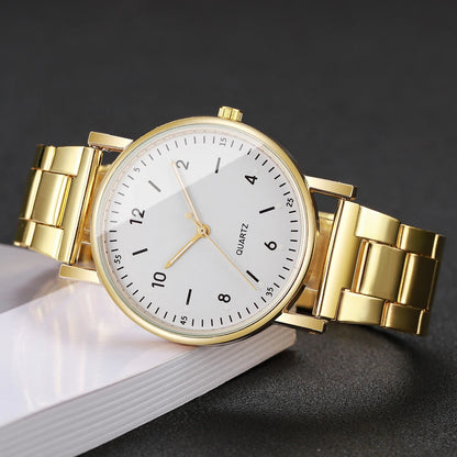 4PCS/Set Fashion Arabic Dial Women Watches Ladies Quartz Wristwatch Rhinestone Bracelets Set Reloj Mujer（Without Box）