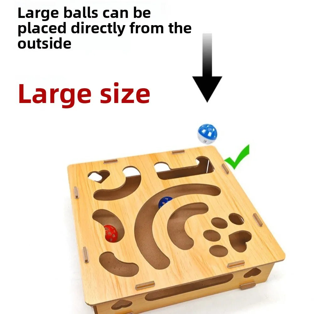 Durable With Bell Ball Cat Scratching Posts Interactive Maze Tunnel Interactive Cat Pet Entertainment Supplies for Kitten