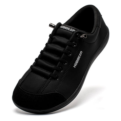 HOBIBEAR Unisex Barefoot Wide Toe Shoes Women Men Artificial Leather Minimalist Sneakers Adjustable Slip On Walking Shoes