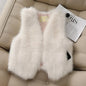Autumn winter Imitation Fox fur vest Jacket For women Fashion Thick V-neck sleeveless Coat Female Short Faux Fur Waistcoat Tops