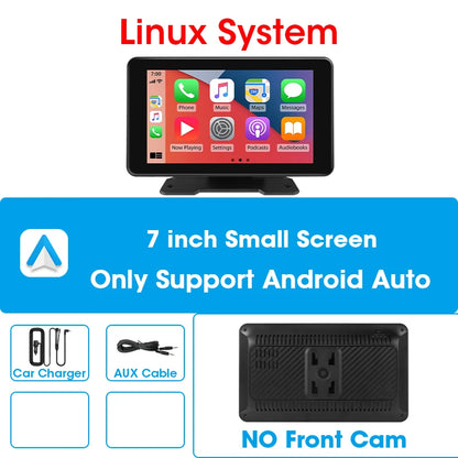 7/10.26" Wireless Carplay Screen for Car,5G Wifi Dash Cam 4K Car DVR,Android Auto Dual Lens GPS Navigation Video Recorder,FM AUX