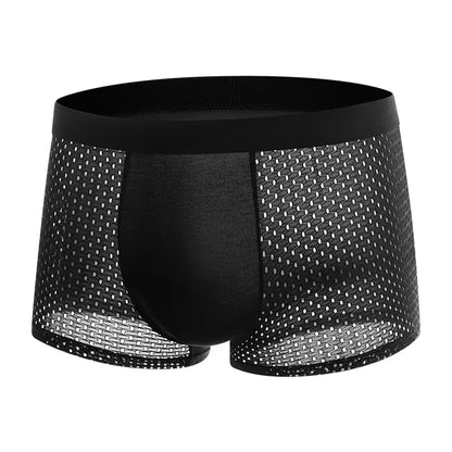 Bamboo Fibre Shorts Men large size Microfiber Fiber Briefs Underwear Compression Stretch plus size