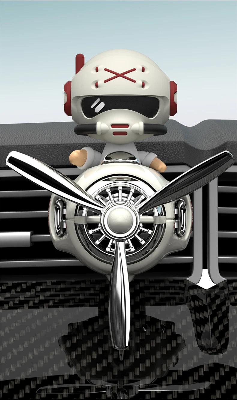 No perfume DIY fragrance diffuser pilot head shake dog car air fresheners vent clip ornament decoration accessories rotate plane