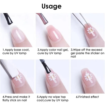4/8pcs Bowknot Ribbon Nail Stickers Mini Kawaii Lace Bow Tie Design Self-Adhesive Nail Art Decals DIY Manicure Supplies Decor