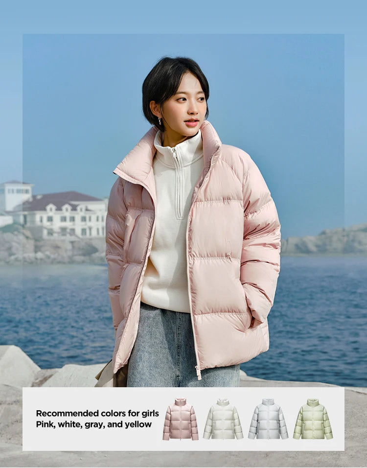 Semir Down Jacket Men Women 2026 Winter New Light Short Coat Three-Proof Thermal Puffer Coat Couple Top Trendy Down Jacket