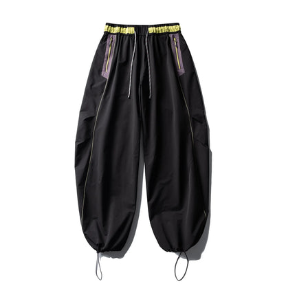 Men Women Splice Fashion Outdoor Loose Casual Lightweight Quick Dry Sports Cargo Baggy Pants Track Trouser Jogger Sweatpants