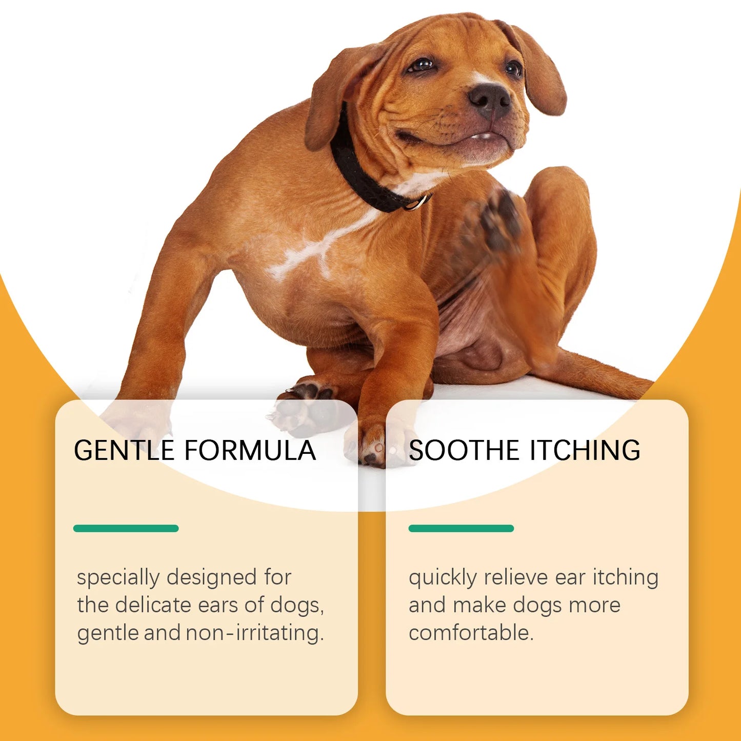 Yegbong Ear Care Drops for Dogs Pet Ear Cleaner Odor Control Dog Ear Care Soothing Ear Drops Deodorization Itchy Cleaning Liquid