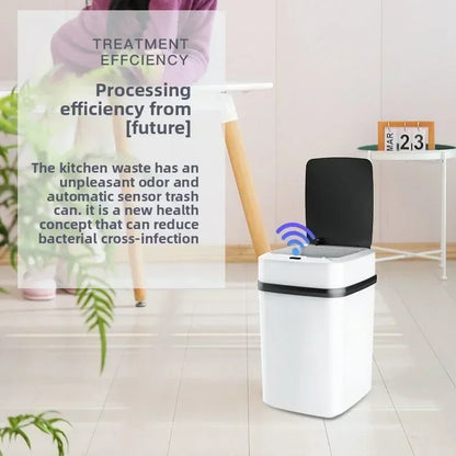 13L Waterproof Trash Can Waste Bin for Kitchen Bathroom Living Room-Durable Home Garbage Bin Trash Can Kitchen Trash Can Dustbin