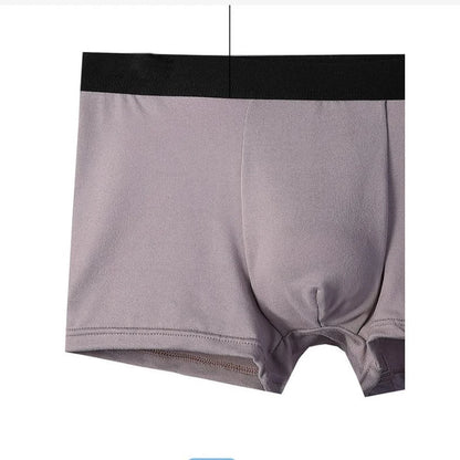 4Pcs Men Boxer Black Mens Panties Underwears Breathable Sexy Male Boxer Solid Underpants Comfortable Underwear Men's Boxers