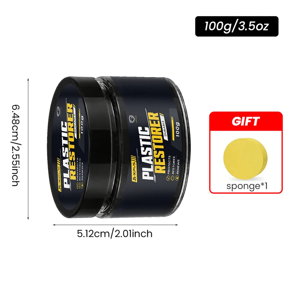 Car Plastic Restorer Black Gloss Coating Leather Plastic Renew Hydrophobic Polish Auto Detailing Long-Lasting YT2040
