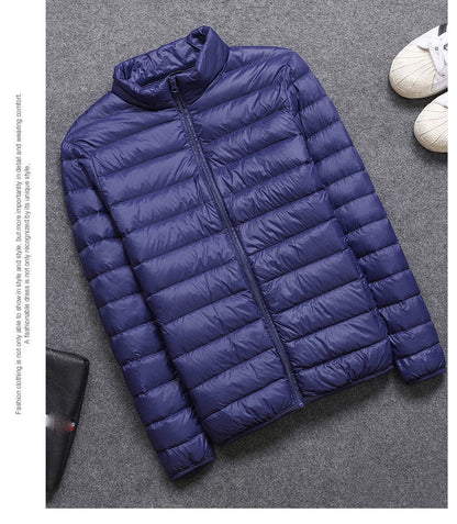 Men's All-Season Ultra Lightweight Packable Down Jacket Water and Wind-Resistant Breathable Coat Big Size Men Hoodies Jackets