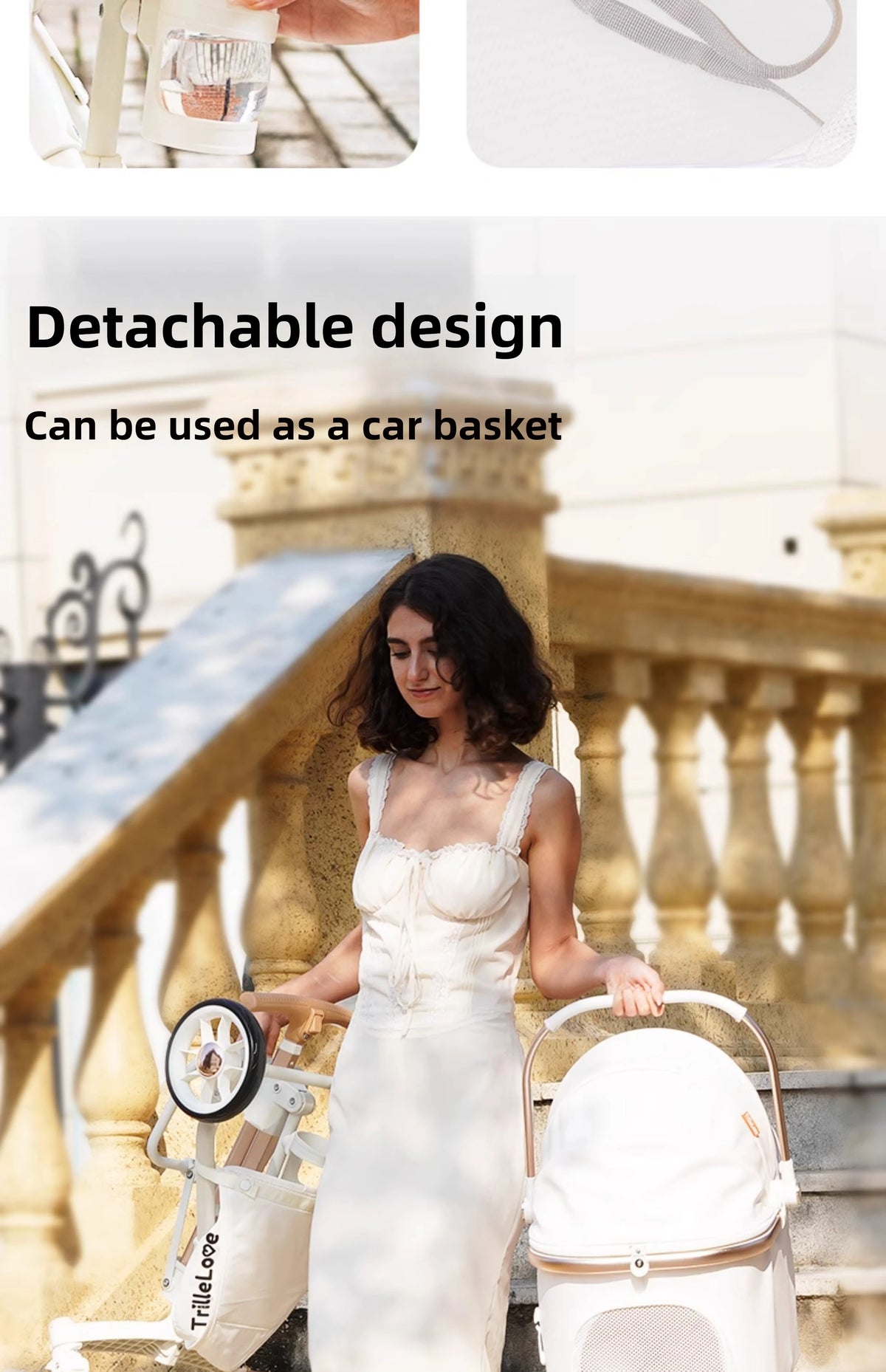Luxury PU leather pet stroller,Car Pet Basket,lightweight Foldable Dog Travel Stroller,Portable Outdoor Cat and Dog Stroller
