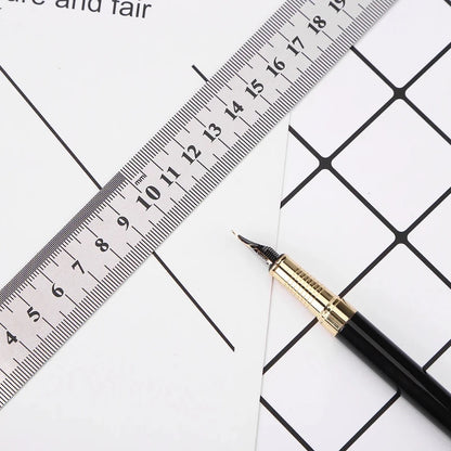 Metal Straight Ruler Stainless Steel Ruler Stationery Drafting Supplies Hand Tools Precision Double Sided Measuring Tool