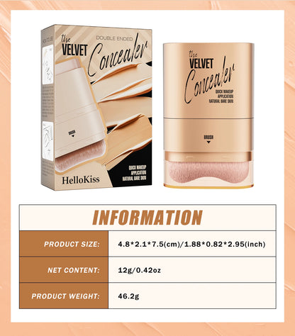 2-in-1 Concealer and Foundation Stick, Covers Dark Circles, Waterproof and Sweat-Resistant, Creates Flawless-Looking Makeup