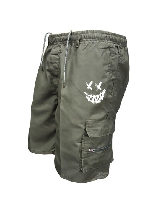 American Flag Printed Cargo Shorts Independence Day Eagle Shorts Summer Cargo Work Camping Multi-pocket Short Pants Streetwear
