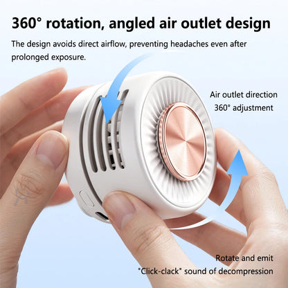 Lenovo Portable Bladeless Clip Fan 360° Rechargeable Mini USB Desk Fan Small Cooling Fan for Outdoor Travel Office