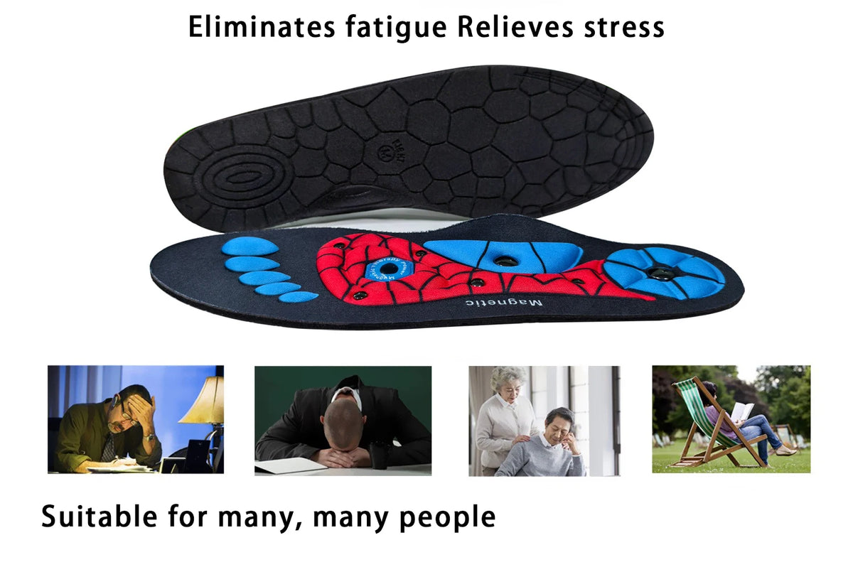 Plantar Acupoint Massage Insoles Men Women Magnetic Therapy Massage Insole Arch Support Orthopedic Shoe Pads 2Pcs/4Pcs
