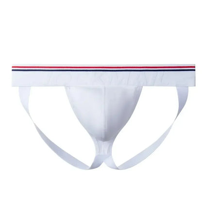 Sexy Men Underwear Brief Underpants Rainbow Stripes Gay Men's Jockstrap Bikini Slip Men's Tanga String Thong Breathable Cotton