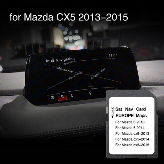 Use for Mazda CX-5 2013 2014 2015 SD Map Cards Europe UK Sat Navi 2025 Navigation 8GB Fast Delivey GPS Card Accessories