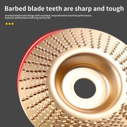 Woodworking Grinding Disc Three-Piece Set 100mm Wide/16Mm Metal Hole Arc-Shaped Bevel Design Electric Grinder Grinding Disc Wood Cutting Carving Polishing Tool Set