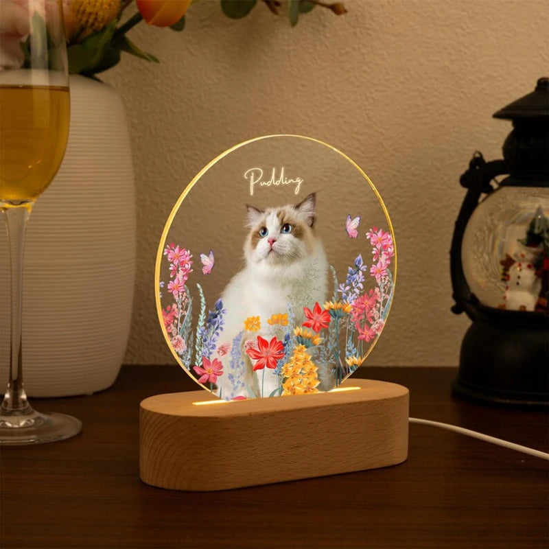 Custom Pet Photo Art Unique Pet Decor Emblem For Home Desk Hallway Console Table Designed Pet Souvenir Gift For Pet Lovers Theme
