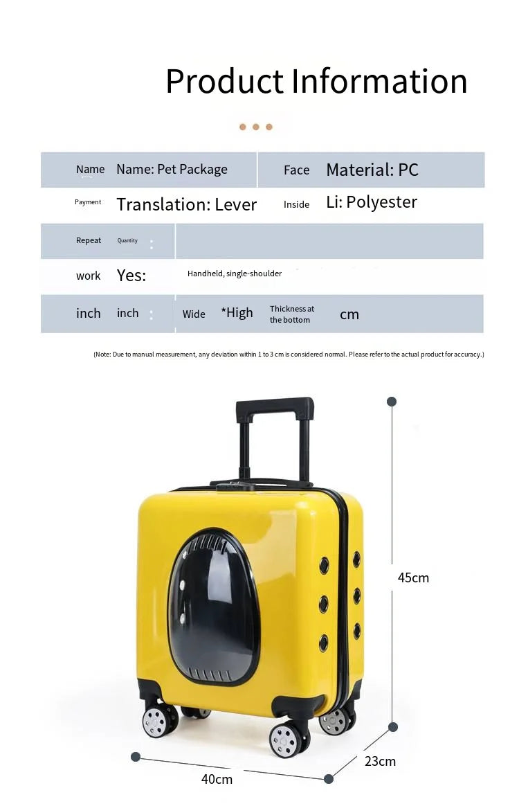 2026 New Multi Functional Small Pet Breathable Box, Cat Suitcase, Comfortable Outdoor Pet Suitcase, Travel Suitcase
