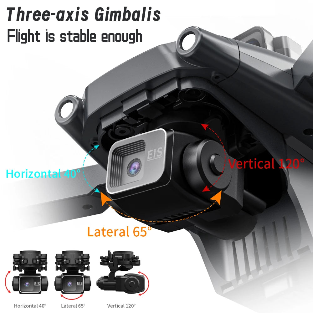 L600 PRO / L600 PRO MAX Drone 4K Professional HD Dual Cameras 3-axis Gimbal 5G WIFI Brushless Obstacle Avoidance Security Drone