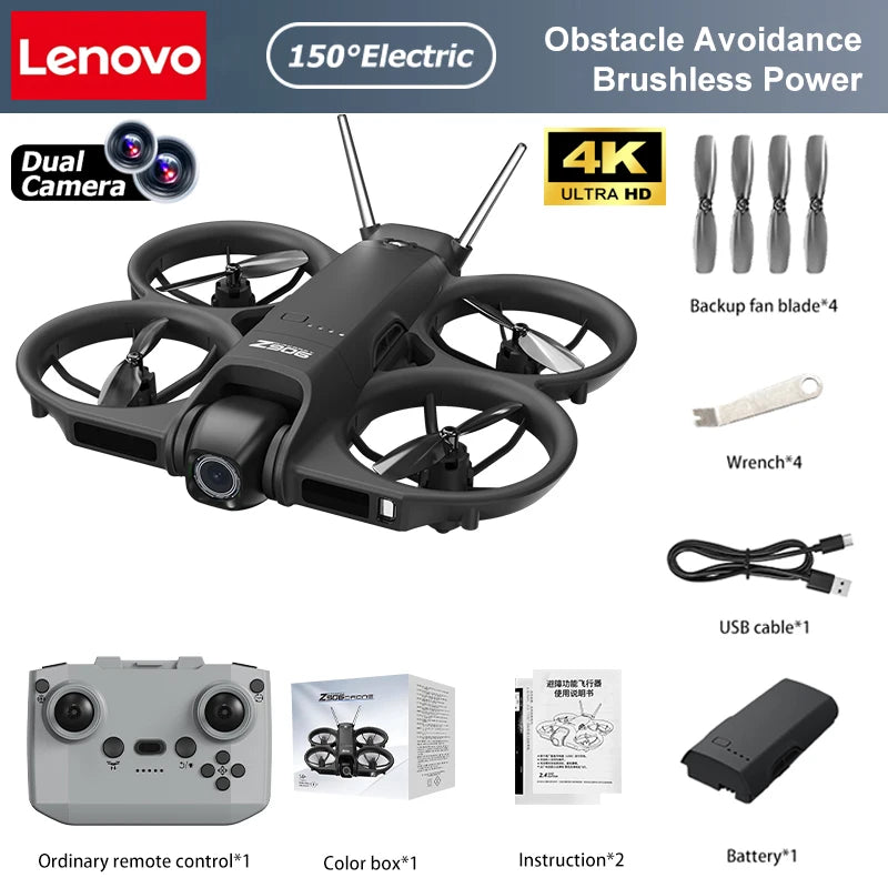Lenovo Z906 Drone Aerial 8K HD Intelligent Avoiding Obstacle with Larger Screen Remote Control Folding Brushless Power GPS Drone