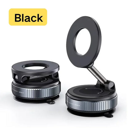 Car Phone Magnetic Stand Mechanical Vacuum Suction Cup Rotate 360° Magnetic Adsorption Bracket Navigation Universal Holder