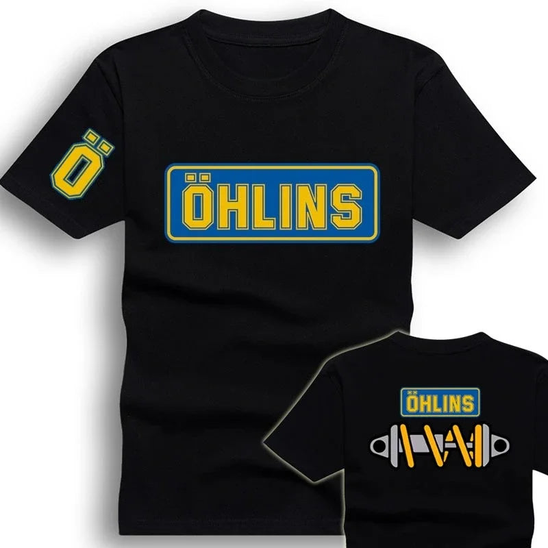 Desktop_Amazing Tees Men Ohlins Shock Suspension Car Motorcycle Sport Racing T Shirt Summer Casual Oversized men's Short sleeve