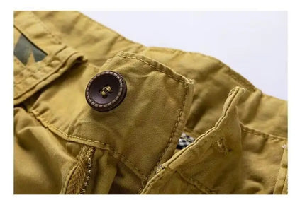 Men Summer Cargo Shorts Casual Tool Shorts High Quality Man Summer Military Multi Pocket Pants Loose Cargo Pants No belts 38