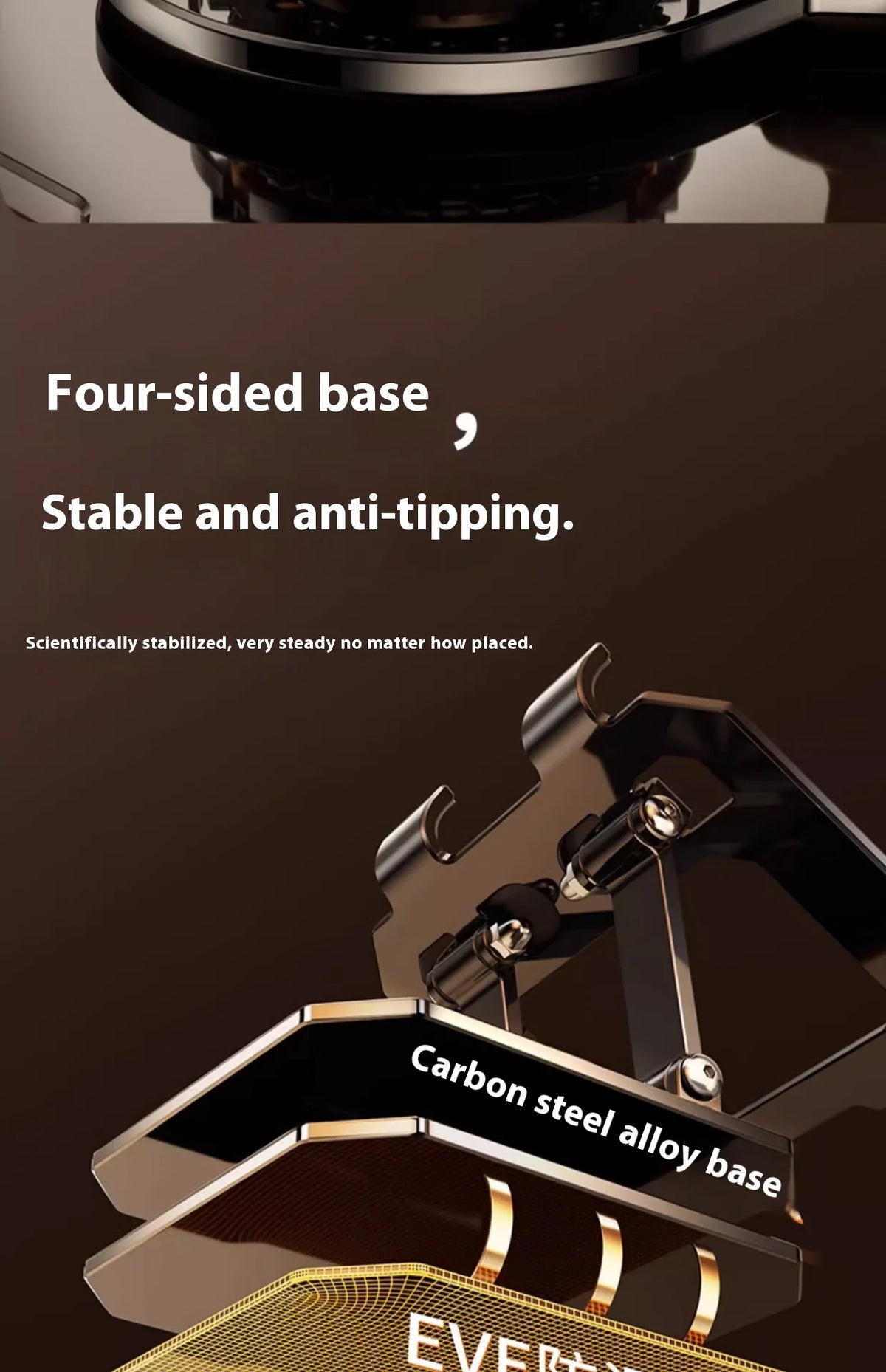 360° Rotating Metal Tablet Stand Foldable Adjustable Desktop Holder Carbon Steel Base Heat Dissipation For Tablet Phone