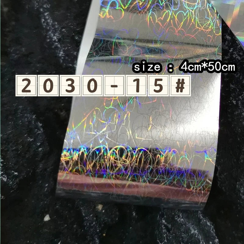 50/100cm Fish Scale Chameleon Nails Metal Nail Art Foil Fish Lure Transfer Decals Wraps Stickers Laser Manicure Decorations