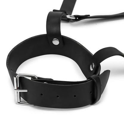 Gothic Leather Cat Mask Body Harness Set Women Erotic Bondage Lingerie BDSM Fetish Masquerade Cosplay Party Costume Accessories