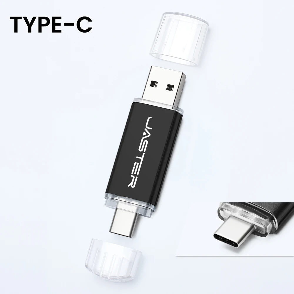 128GB High Speed TYPE C 2in1 USB Flash Drive 64GB Metal Pen Drive Smart Phone Car TV USB Stick 4GB 32GB Office Gift Memory Stick