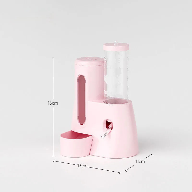 Automatic Hamster Feeder 2 in 1 Small Animal Water Dispenser Pet Drinking Water Bottle Feeder Bowl for Hamster Guinea Pig Rat