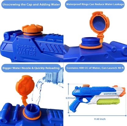 400CC Water Guns Toy for Kids Adults Summer Super Blaster Soaker Long Range Squirt Guns Outdoor Toy for Swimming Pool Beach Lawn