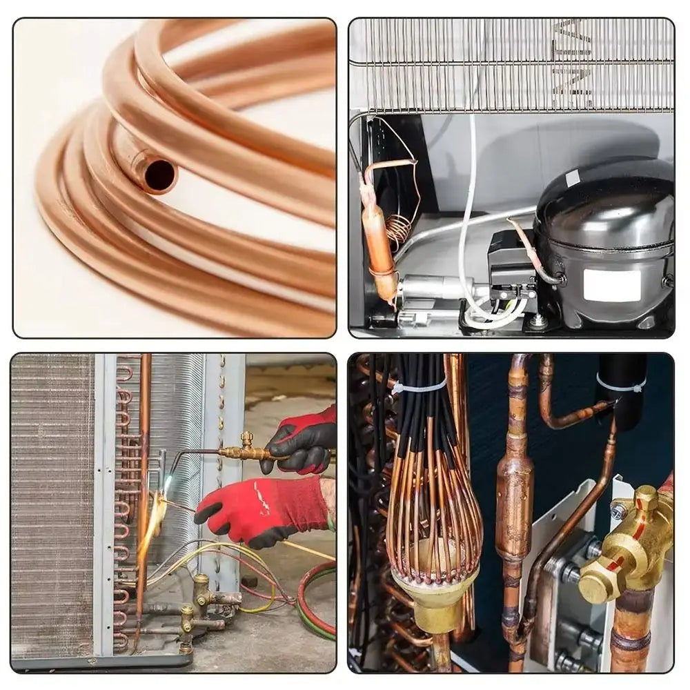 1Pcs Durable 1 Meter Copper Tube Coil 99.9% Pure Copper Soft T2 Copper OD 2-12mm ID 1-10mm Wire Pipe Airs Conditioner Cooling
