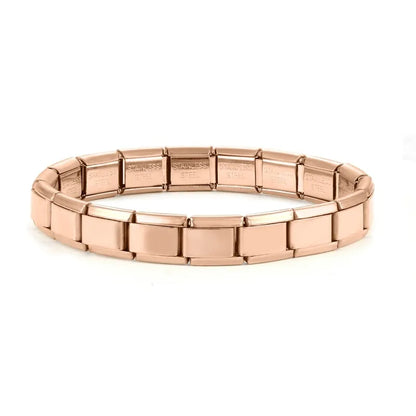 New Women's Men's Jewelry DIY 9MM Width Italian Elastic Charm Bracelet Solid Color Stainless Steel Fashion Bangle