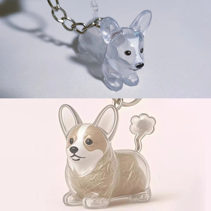 New Clear Puppy Hair Memorial Keepsake Capsule Pet's Dog Fur Container DIY Pendant Keychain Decor Pet Lovers Home Display Gifts