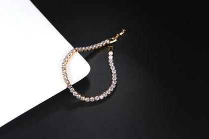 Fashion Multicolor Tennis Bracelet for Women 2.5/3/4/5mm Zirconia Charm Designer Tennis Chain Men Bracelet Wedding Jewelry KC128