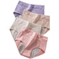 4Pcs Women'S Menstrual Panties High Waist Cotton Briefs Lingerie Physiological Pants Leak Proof Underwear Ladies Period Panty