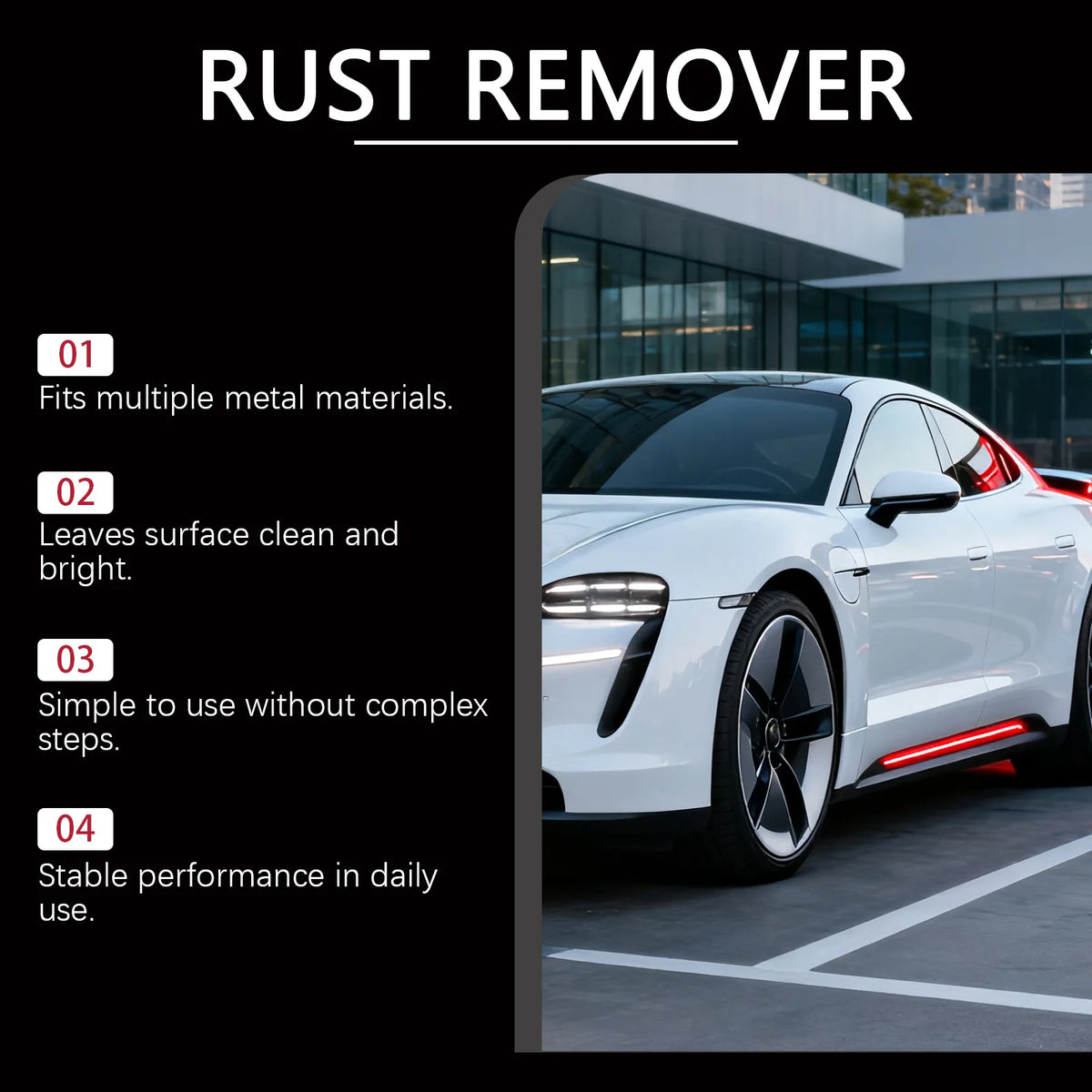 Multi Purpose Rust Converter Spray Lubricant and Degreaser for Rims Chains Metal Surfaces Cleaner Vehicle Supplies