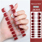 16/18/20Tips Semi-Cured Gel Nail Strips Adhesive Full Cover Stickers for Nails UV Lamp Need Press On Nails Fashion Manicure