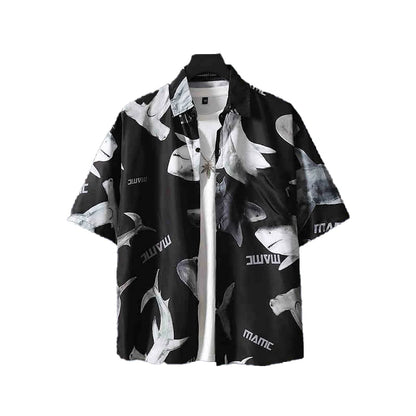 2025 Summer Men's Panda Hawaiian Shirts Loose Breathable 3d Printed Short Sleeve Beach Casual Shirts Hip Hop Streetwear