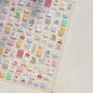 Collage Text English Letter Musical Note Star Graffiti Colorful 5D Love Heart Bowknot Nail Art Sticker Adhesive Manicure Decals