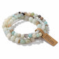 3pcs/set Natural Stone Beads Bracelet For Women Men 4 6 8 MM Indian Moss Agates Rhodonite Quartzs Jewelry Bracelet Gift Fashion